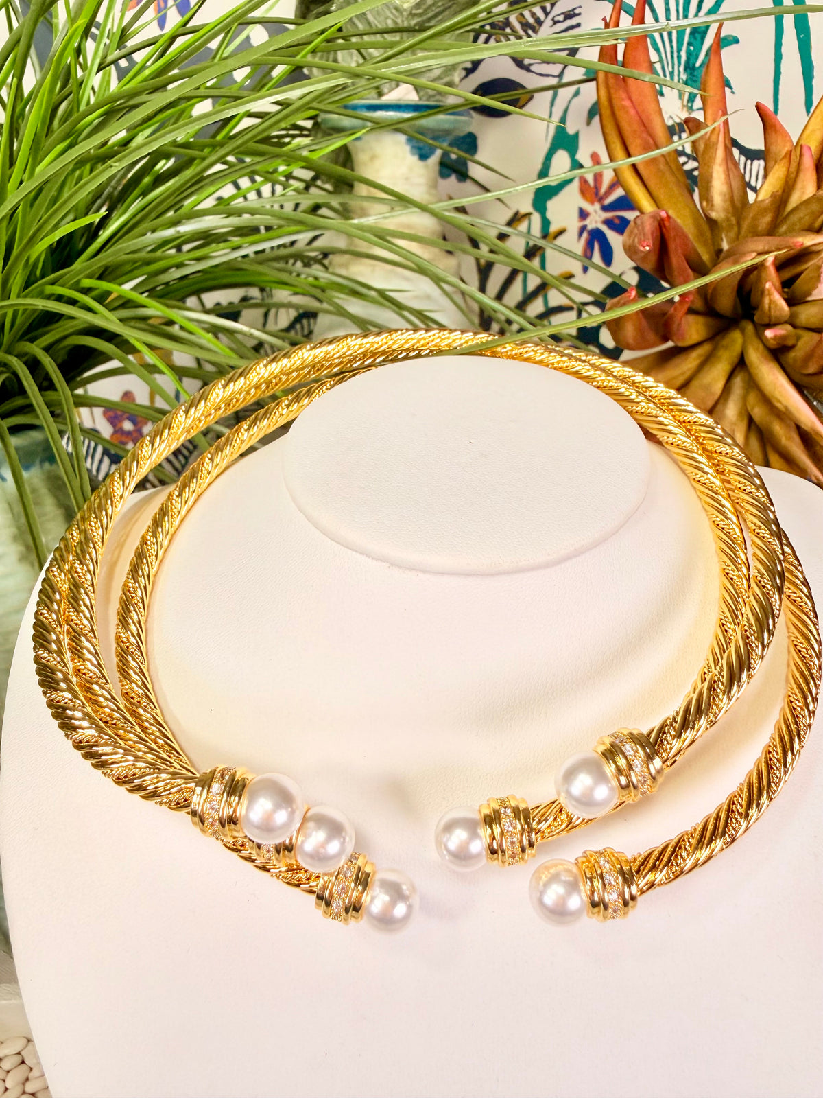 Pearl Cuff Necklace