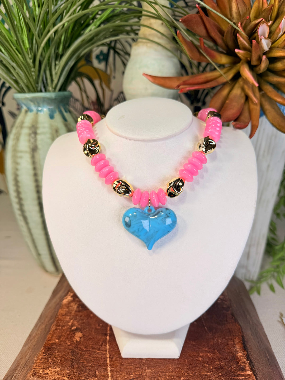 Beaded with risen heart