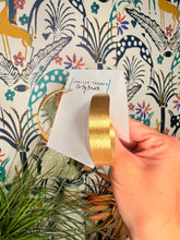 Load image into Gallery viewer, Flat brushed gold hoop
