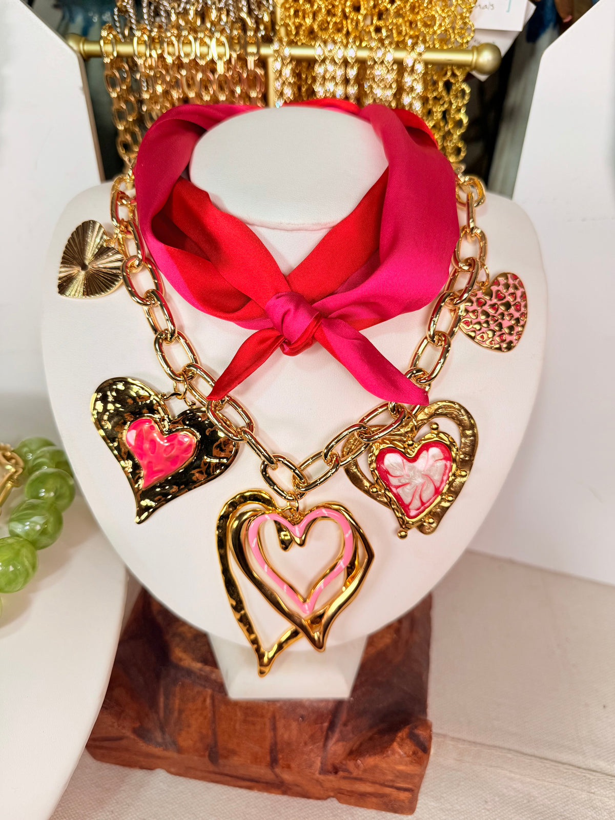 Heart charm necklace