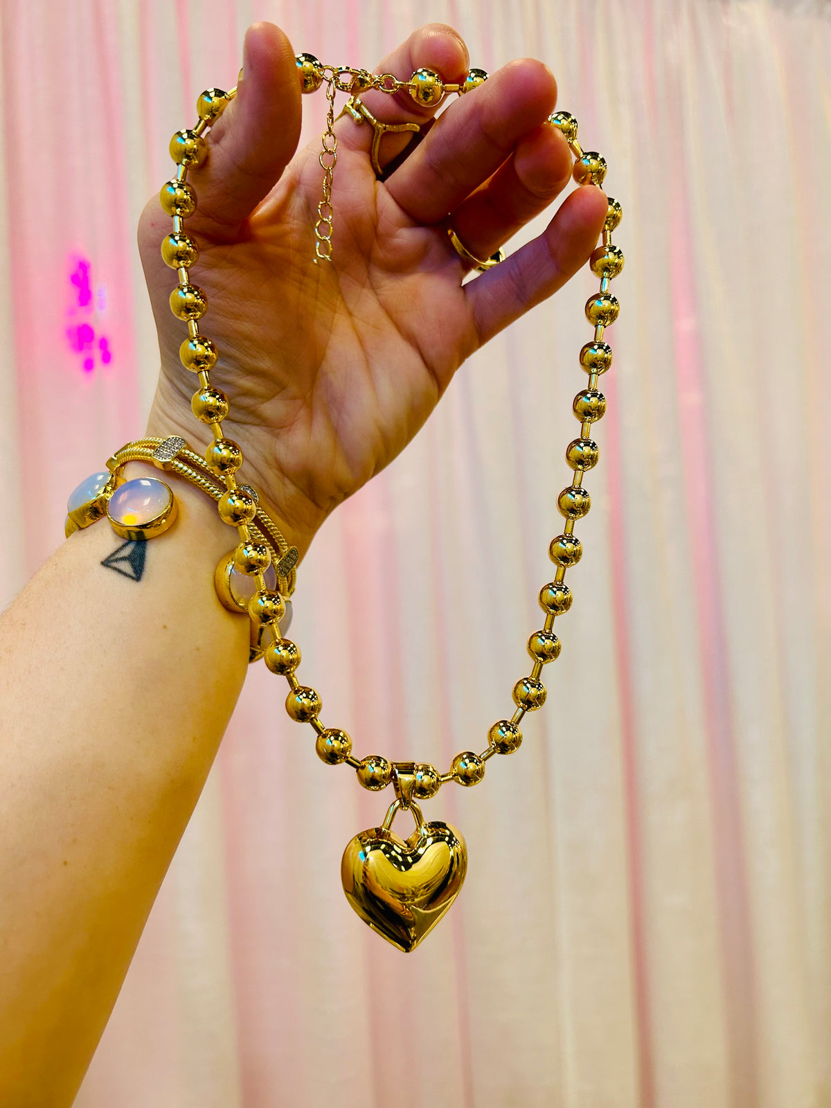 Bubble heart necklace