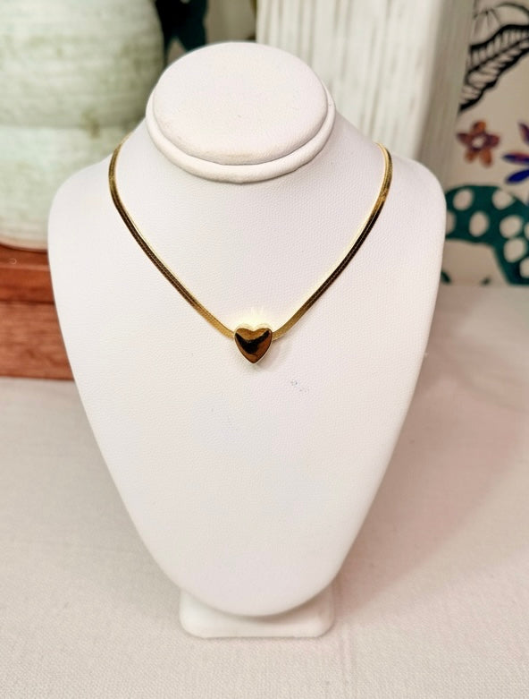 Slide on Heart necklace