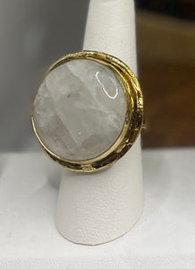 Circle moonstone ring