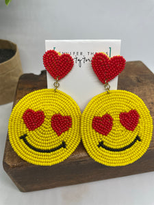 Heart smile earrings
